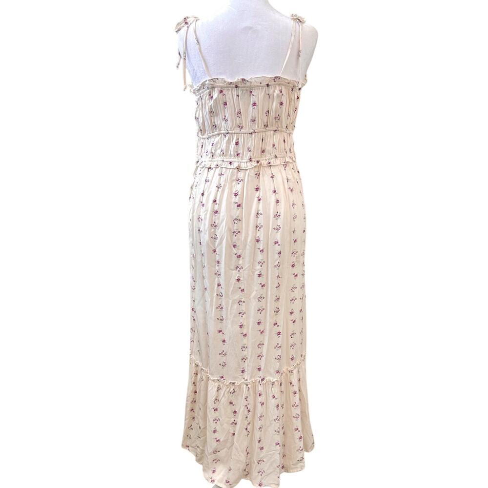 Milk Maid Ruffles Cottagecore Dainty Floral High-Low Tiered Maxi Dress M - Picture 8 of 13